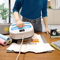 Calogy Hőprés Gép 25,4x25,4 cm - 1300W Pólónyomtató 210°C Gyors Felfűtéssel és Időzítővel - Ruhák, Táskák, HTV Vinyl Nyomtatáshoz 7