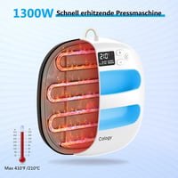 Calogy Hőprés Gép 25,4x25,4 cm - 1300W Pólónyomtató 210°C Gyors Felfűtéssel és Időzítővel - Ruhák, Táskák, HTV Vinyl Nyomtatáshoz 4
