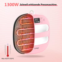 Calogy Hőprés Gép 25,4x25,4 cm - 1300W Pólónyomtató Készülék 210°C Gyors Felfűtéssel, Időzítővel - Ruhákhoz, Táskákhoz, HTV Vinyl Szublimáci 4