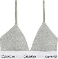 Ľahko vystužená trojuholníková podprsenka Calvin Klein s logom na gume - sivý melír - veľkosť XL 7