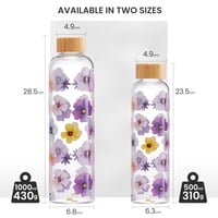 Autsel Boroszilikát Üveg Kulacs 1000 ml Szivárgásmentes Fedéllel és Védőtokkal Nőknek és Lányoknak Ajándék 5