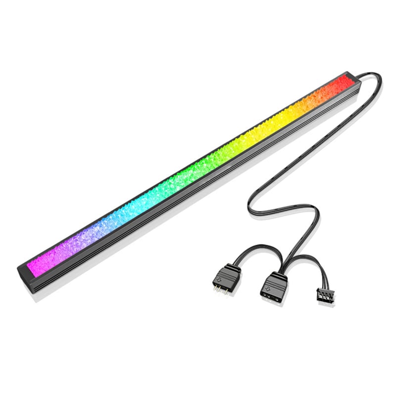 Bandă LED ARGB CAM2, 30 cm - Bandă luminoasă decorativă cu sincronizare la sunet pentru carcasă PC, iluminare RGB 5V pentru PC de gaming cu fixare magnetică