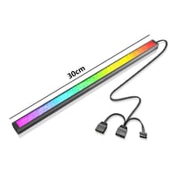 Bandă LED ARGB CAM2, 30 cm - Bandă luminoasă decorativă cu sincronizare la sunet pentru carcasă PC, iluminare RGB 5V pentru PC de gaming cu fixare magnetică 2