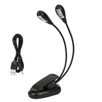 Lumină LED pentru partitură CAM2, cu 8 LED-uri, 2 niveluri de luminozitate ajustabilă, cablu USB, flexibilă, utilizabilă pentru stative de pian, birouri. 1