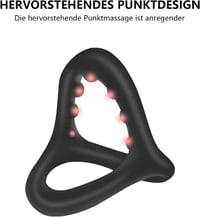 CAM2 Prémium Szilikon Péniszgyűrű Bordázott Felülettel - Kitartást Növelő Intim Kiegészítő Pároknak, Fekete 3