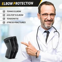 CAMBIVO 2x Könyökrögzítő Gel Párnával és Stabilizátorokkal Teniszkönyök Golferkönyök Fájdalomcsillapítás 3