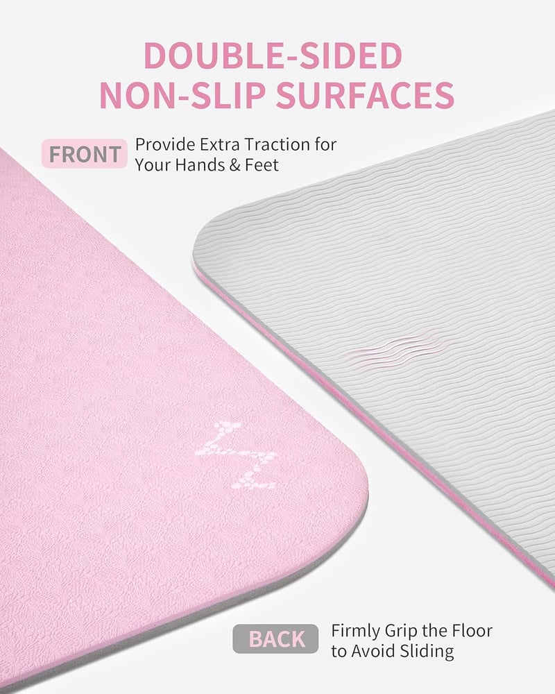 Saltea de fitness CAMBIVO XXL 183x122 cm, saltea de yoga din TPE, antiderapantă pentru antrenament