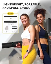 CAMBIVO XXL Fitness Mat 183x122 cm TPE Jógaszőnyeg Csúszásmentes Edzőpad Otthonhoz - 10mm, black 6