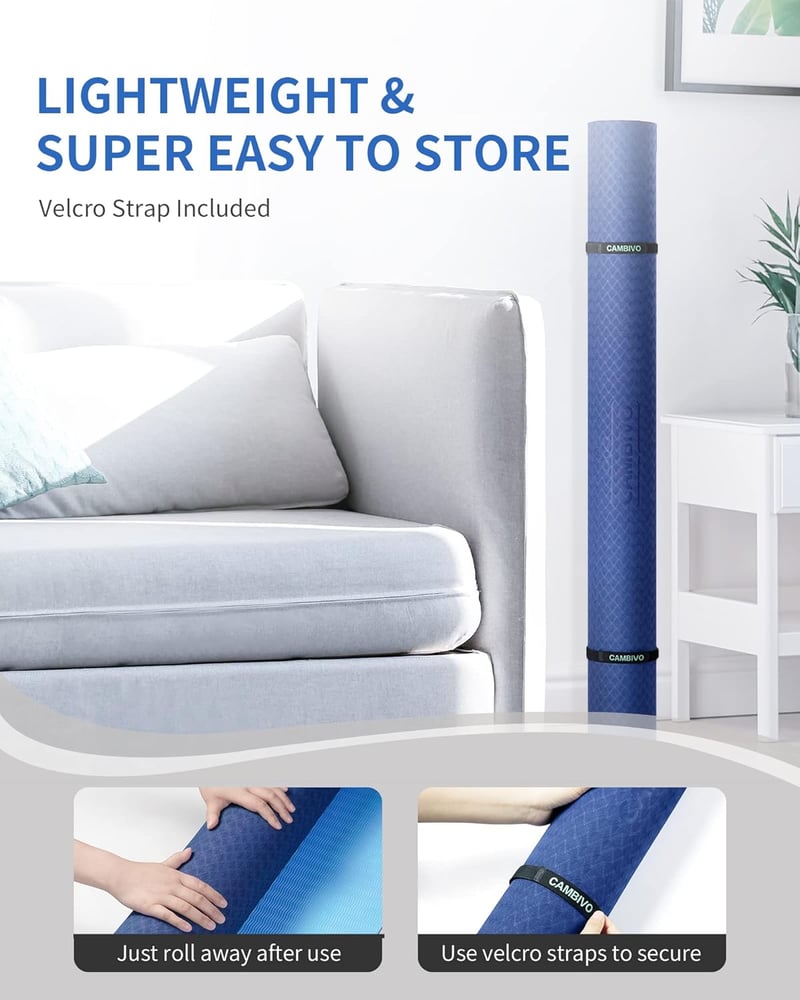 CAMBIVO XXL Fitness Mat 183x122cm TPE Yoga Sportszőnyeg Csúszásmentes