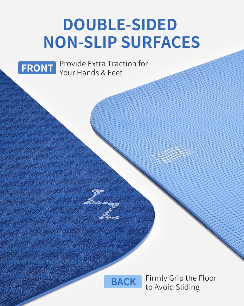 CAMBIVO XXL Fitness Mat 183x122cm TPE Yoga Sportszőnyeg Csúszásmentes