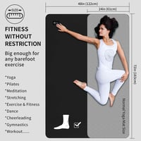 CAMBIVO XXL Jógaszőnyeg 183x122x12mm - Extra Vastag TPE Edzőmatrac Kék, Csúszásmentes Tornaszőnyeg Törölközővel, Pilateshez, Fitneszhez, Ott 2