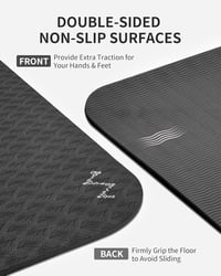CAMBIVO XXL Jógaszőnyeg 183x122x12mm - Extra Vastag TPE Edzőmatrac Kék, Csúszásmentes Tornaszőnyeg Törölközővel, Pilateshez, Fitneszhez, Ott 4