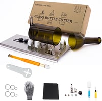 Camdios Üvegvágó Palackokhoz - Állítható DIY Eszköz Sör, Bor, Whiskey Üvegek Vágásához Rozsdamentes Acél Gyémánt Karbid Pengével 1