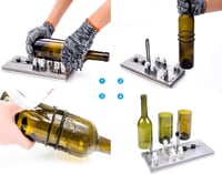 Camdios Üvegvágó Palackokhoz - Állítható DIY Eszköz Sör, Bor, Whiskey Üvegek Vágásához Rozsdamentes Acél Gyémánt Karbid Pengével 8