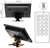 CAMECHO 10.1" Hordozható Monitor HD 1024x600 VGA HDMI USB AV Biztonsági Kamera Rendszerhez 6