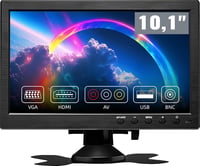 CAMECHO 10.1" Hordozható Monitor HD 1024x600 VGA HDMI USB AV Biztonsági Kamera Rendszerhez 1
