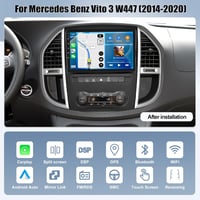 CAMECHO 10" Android 13 Autórádió Mercedes Vito W447 (2014-2020) GPS Navi CarPlay - 8Core 4G+64G Carplay 2