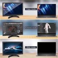 CAMECHO 13.3" Hordozható Monitor Full HD 1920x1080 HDMI VGA AV BNC Csatlakozó 4