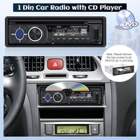 CAMECHO 1DIN autórádió CD DVD lejátszóval Bluetooth 5.1 kihangosítással AM FM EQ Smart Sync alkalmazás USB TF MP3 AUX 2