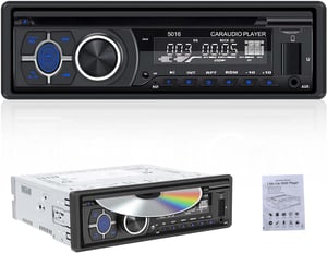CAMECHO 1DIN autórádió CD DVD lejátszóval Bluetooth 5.1 kihangosítással AM FM EQ Smart Sync alkalmazás USB TF MP3 AUX