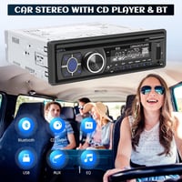 CAMECHO 1DIN autórádió CD DVD lejátszóval Bluetooth 5.1 kihangosítással AM FM EQ Smart Sync alkalmazás USB TF MP3 AUX 6