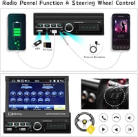 CAMECHO 1DIN Bluetooth autórádió 7" érintőképernyővel USB/AUX/FM/TF/Mirror Link 5