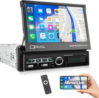 CAMECHO 1DIN Bluetooth autórádió 7" érintőképernyővel USB/AUX/FM/TF/Mirror Link 1