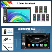 CAMECHO 2 DIN autórádió CD DVD MP5 6.2 hüvelykes érintőképernyő CarPlay Android Bluetooth Mirror Link kormányvezérléssel tolatókamera FM rád 6