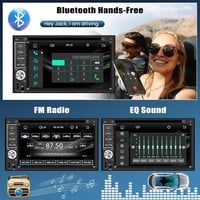 CAMECHO 2 DIN autórádió CD DVD MP5 6.2 hüvelykes érintőképernyő CarPlay Android Bluetooth Mirror Link kormányvezérléssel tolatókamera FM rád 4