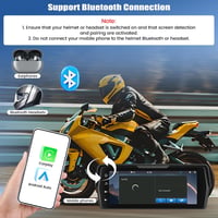 CAMECHO 5 inch IPS vezeték nélküli motoros monitor függőleges kijelző CarPlay Android Auto Bluetooth IP68 EQ beállítással univerzális haszná 6