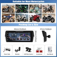 CAMECHO 5 inch IPS vezeték nélküli motoros monitor függőleges kijelző CarPlay Android Auto Bluetooth IP68 EQ beállítással univerzális haszná 9