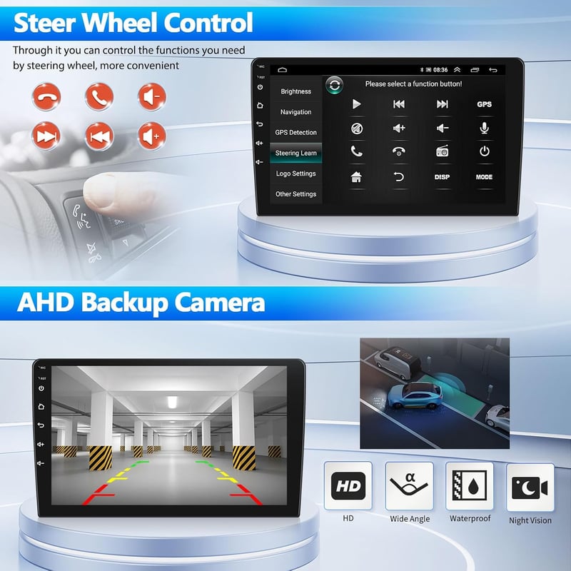 CAMECHO Android 13 autórádió 2G 64G 9 hüvelykes érintőké