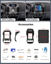 CAMECHO Android 13 Autórádió 9.7" Ford Ranger PX 2011-2015 GPS Navigáció Bluetooth 2