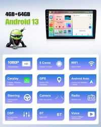 CAMECHO Android 13 Autórádió Audi TT 8J 2008-2014 9" Kijelző Navi CarPlay DSP 4