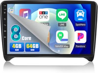 CAMECHO Android 13 Autórádió Audi TT 8J 2008-2014 9" Kijelző Navi CarPlay DSP 1
