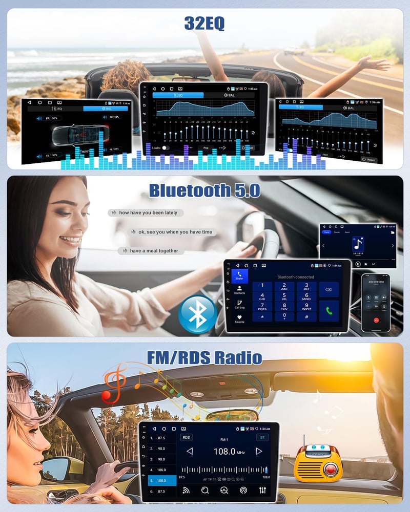 CAMECHO Android 13 Autórádió Mercedes Vito W447 2014-2020 CarPlay 10" Képernyő GPS Bluetooth