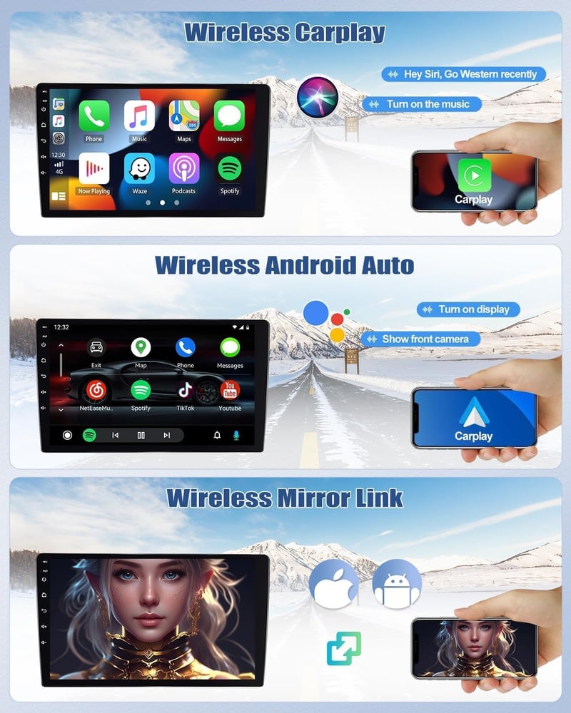 CAMECHO Android 13 Autórádió Mercedes Vito W447 2014-2020 CarPlay 10" Képernyő GPS Bluetooth