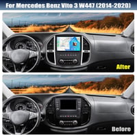 CAMECHO Android 13 Autórádió Mercedes Vito W447 2014-2020 CarPlay 10" Képernyő GPS Bluetooth 2