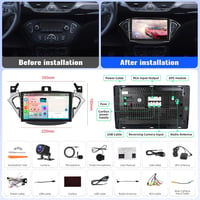 CAMECHO Android 13 Autórádió Opel Corsa/Adam 9" Kijelző Navi CarPlay DSP Bluetooth 9