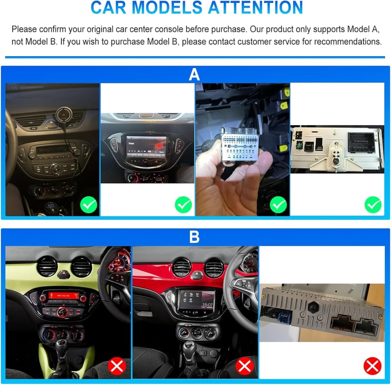 CAMECHO Android 13 Autórádió Opel Corsa/Adam 9" Kijelző Navi CarPlay DSP Bluetooth