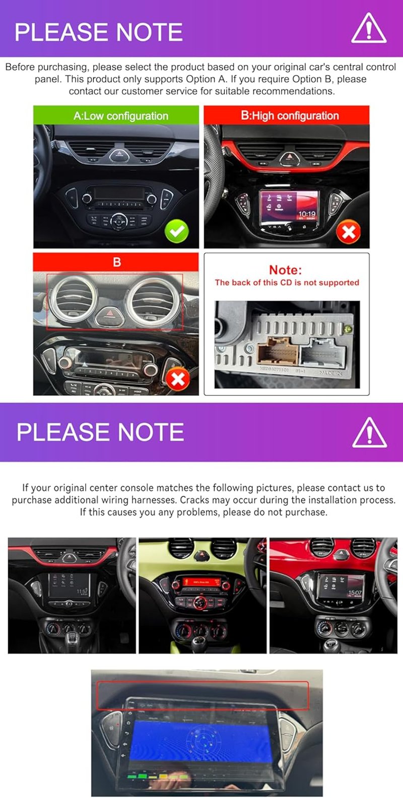 CAMECHO Android 13 Autórádió Opel Corsa/Adam 9" Kijelző Navi CarPlay DSP Bluetooth