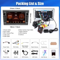 CAMECHO Android 13 Autórádió Opel Corsa/Astra/Zafira/Meriva CarPlay GPS WiFi 9