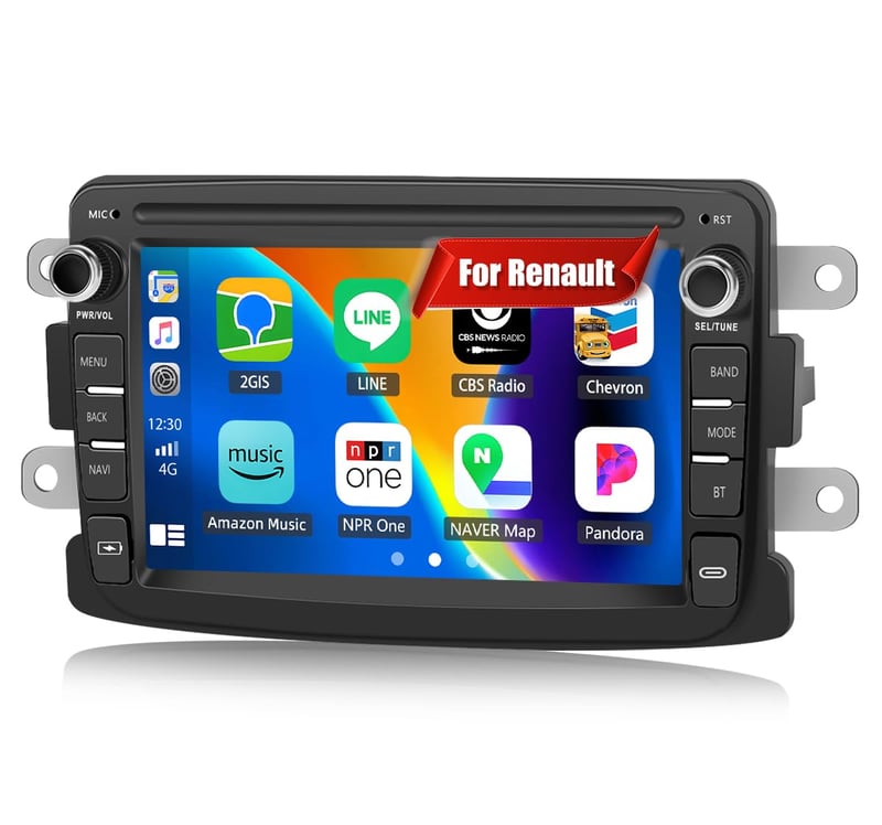 CAMECHO Android 13 Autórádió Renault Dacia Logan Duster Sandero Lodgy Capture Lada Xray - 7" Dupla DIN Bluetooth Navigáció CarPlay MirrorLin