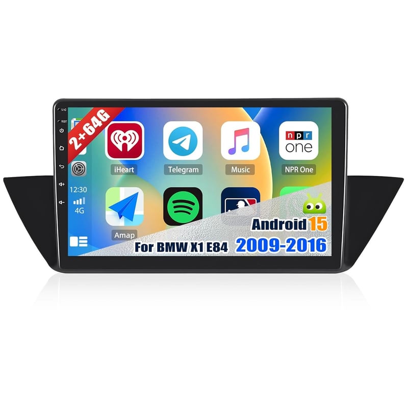 Autorádio CAMECHO Android 15 pre BMW X1 E84 (2009-2016) – 10 palcov, 2G+64G, CarPlay, Bluetooth, cúvacia kamera