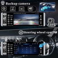 CAMECHO Autórádió 1 DIN CarPlay Android 5,1" Érintőképernyő Bluetooth Kihangosító FM USB TF AUX Tolatókamerával 6