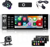 CAMECHO Autórádió 1 DIN CarPlay Android 5,1" Érintőképernyő Bluetooth Kihangosító FM USB TF AUX Tolatókamerával 1