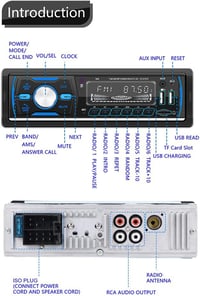 CAMECHO DAB+ Autórádió Bluetooth MP3 Lejátszó 4x50W USB SD Kártya Távirányítóval 7