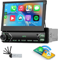 CAMECHO Wireless CarPlay Android autórádió 7" motorozott kijelzővel Bluetooth kihangosítóval 1