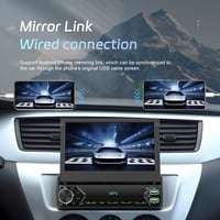 CAMECHO Wireless CarPlay Android autórádió 7" motorozott kijelzővel Bluetooth kihangosítóval 5