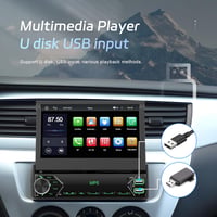 CAMECHO Wireless CarPlay Android autórádió 7" motorozott kijelzővel Bluetooth kihangosítóval 3